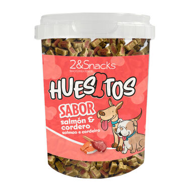 2&Snacks Ossinhos Duo Salmão e Cordeiro para cães