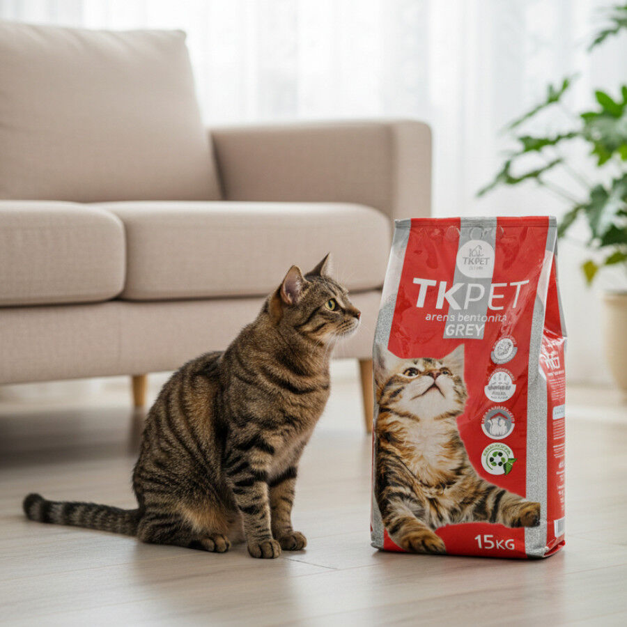 15 kg TK-Pet Areia Aglomerante Grey de Bentonite para gatos, , large Imagem n&uacute;mero 2