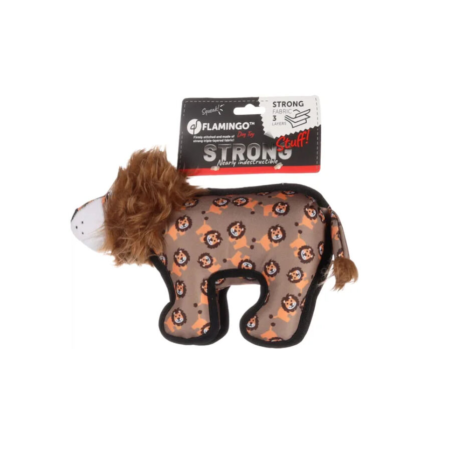 Flamingo Strong Stuff Le&atilde;o de Peluche Castanho para c&atilde;es, , large Imagem n&uacute;mero 2