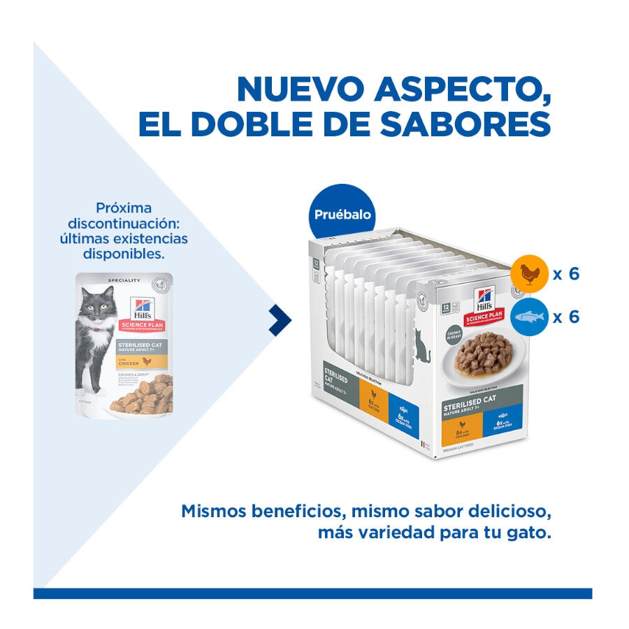 12 saquetas x 85 g Hill's Science Plan Sterilised Mature Frango saqueta de molho para gatos, , large Imagem n&uacute;mero 3