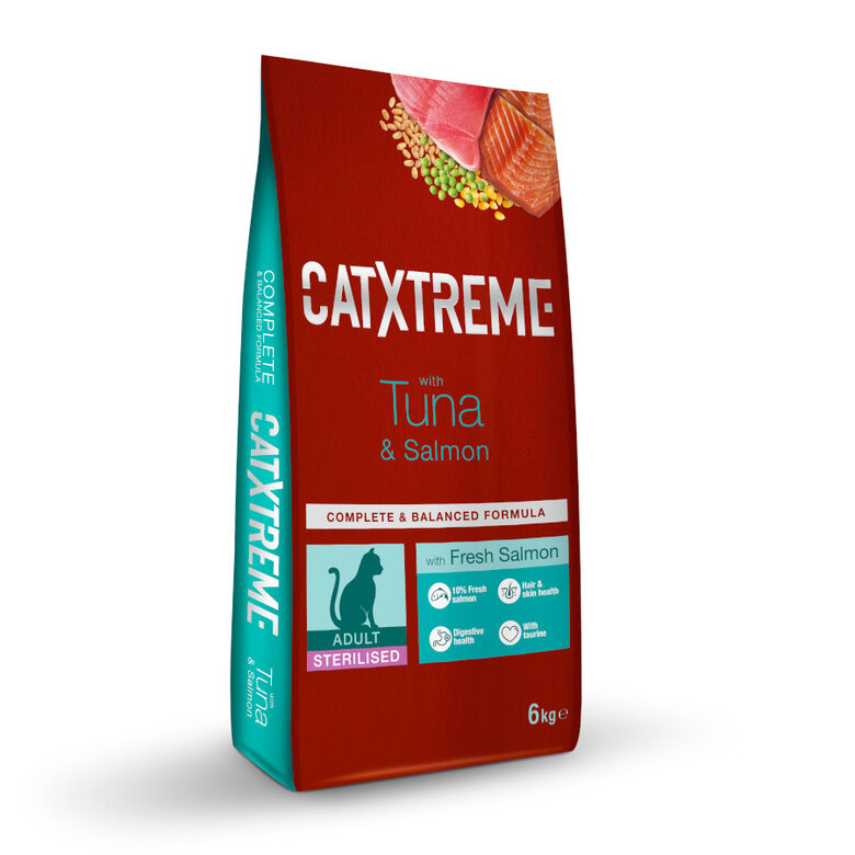 Catxtreme Adult Esterilised Atum e Salmão ração, , large image number null