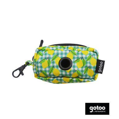 Gotoo Porta-sacos estampado vichy para cão.