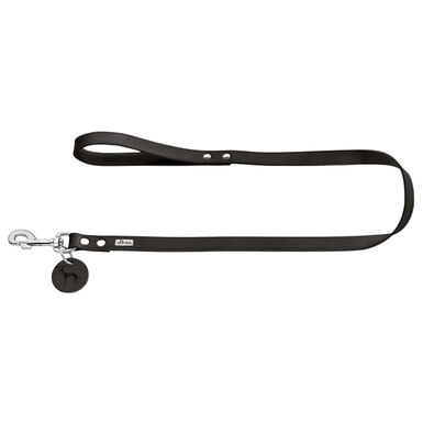 Hunter Trela de Couro Negro para cães