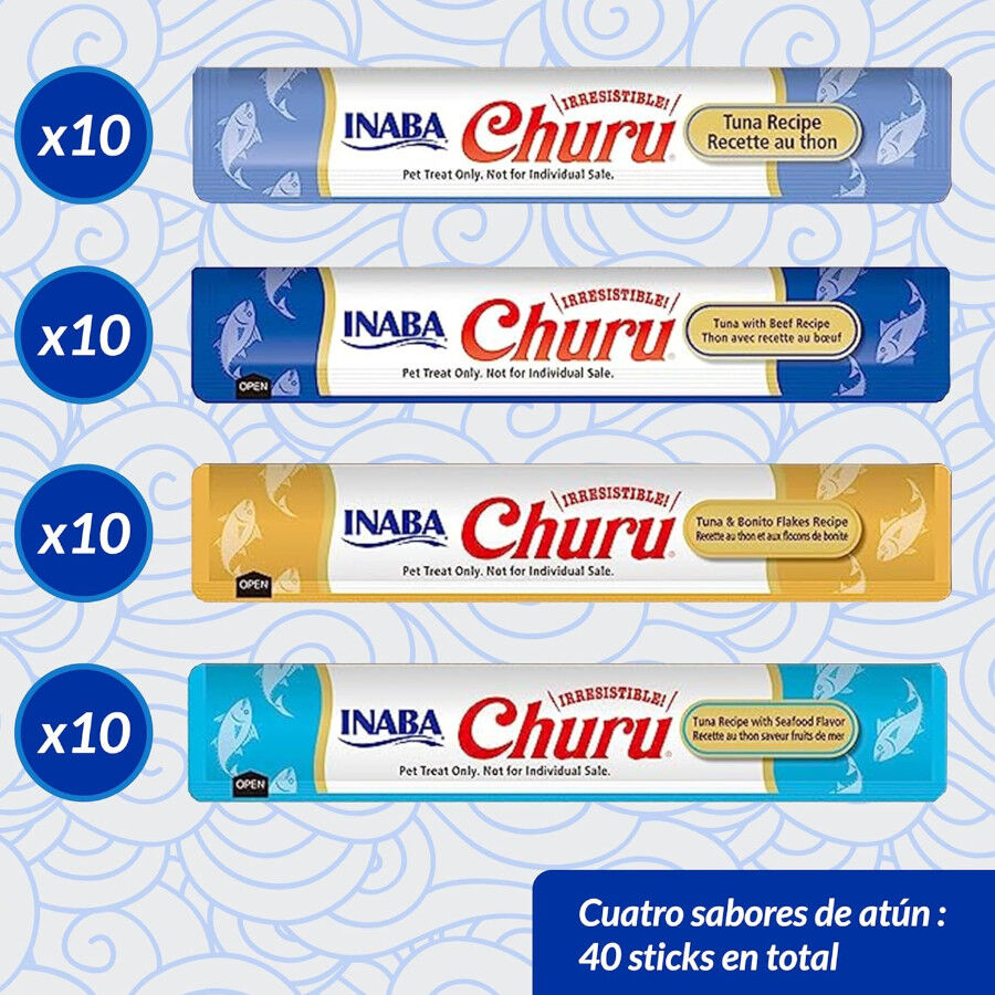 40 saquetas x 14 g Churu Variedades de Atum Snack L&iacute;quido para gatos, , large Imagem n&uacute;mero 5