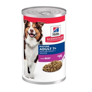 Hill's Science Plan Mature Adult 7+ Carne de vaca em paté em lata para cães