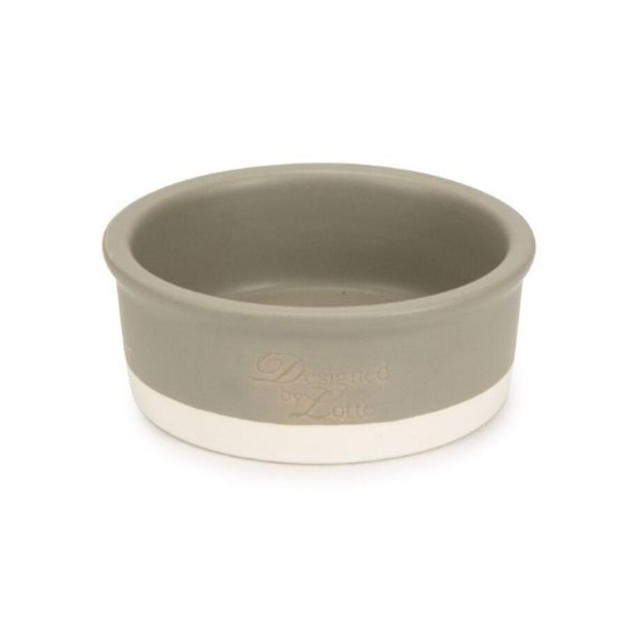 Designed by Lotte Joa Comedouro de Cer&acirc;mica Cinza para c&atilde;es , , large Imagem n&uacute;mero 1