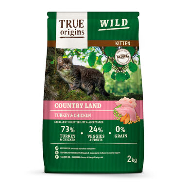 True Origins Wild Kitten Frango e Peru Ração para gatos