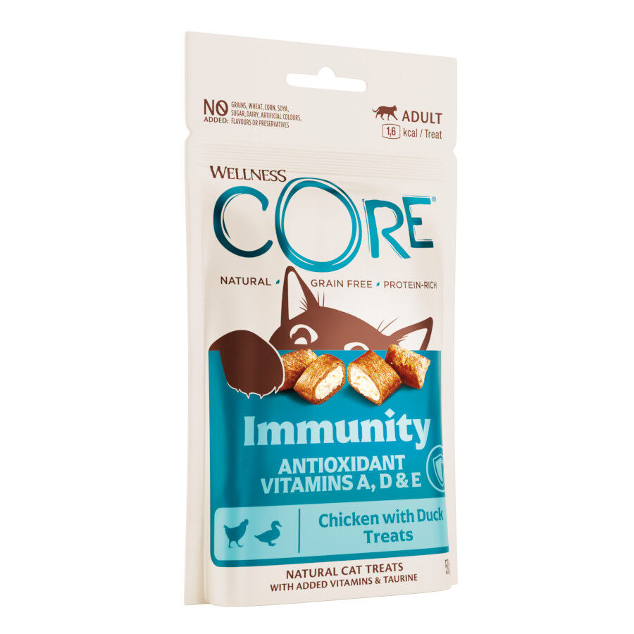 50 g Wellness Core Snacks Inmunitario Pollo y Pato para gatos, , large Imagem n&uacute;mero 2