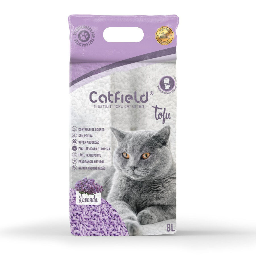 Catfield Tofu Areia Aglomerante Lavanda para gatos, , large Imagem n&uacute;mero 1