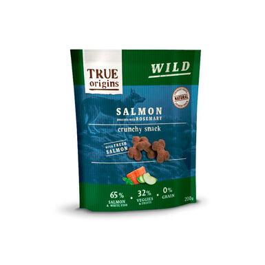 Snacks True Origins Salm&atilde;o e Alecrim para c&atilde;es 200 g