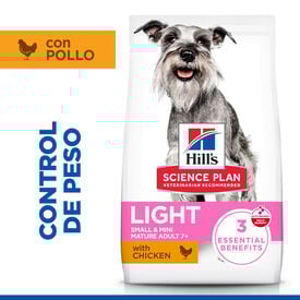 Hill's Science Plan Light Mature Adult small y mini frango ração para cães