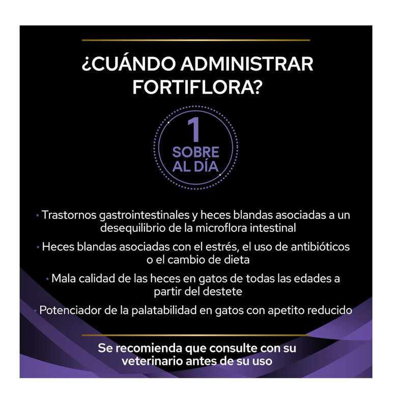 30 saquetas x 1 g Pro Plan Veterinary Diets FortiFlora Probiótico para gatos,  Imagem número 4 30 saquetas x 1 g Pro Plan Veterinary Diets FortiFlora Probiótico para gatos, , large Imagem número 4