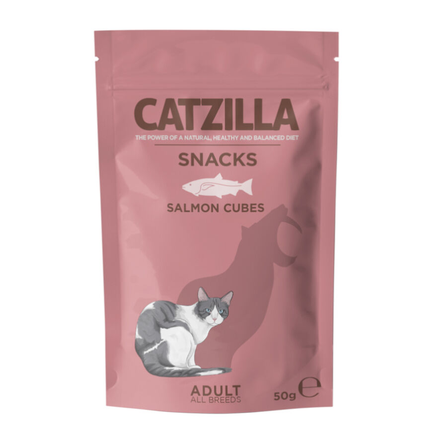 50 g Catzilla Snacks Piccolinis de Salm&atilde;o para gatos, , large Imagem n&uacute;mero 1