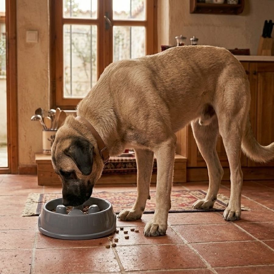 Leeby Comedouro Antivoracidade Azul com Relevo de Pata para c&atilde;es, , large Imagem n&uacute;mero 1