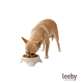 Leeby Comedouro de Pl&aacute;stico Taupe para c&atilde;es