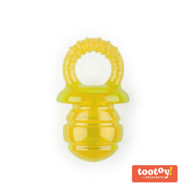 Tootoy! Puppyfier Chew Toy Amarelo mordedor suave com som para cachorros
