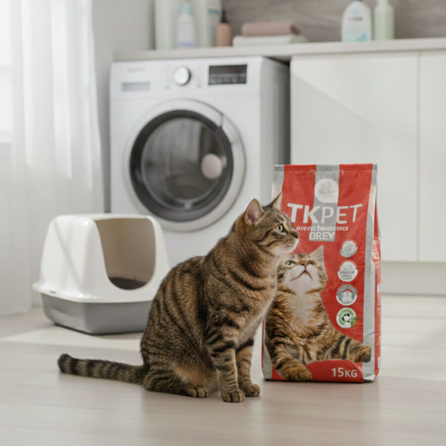 15 kg TK-Pet Areia Aglomerante Grey de Bentonite para gatos, , large Imagem n&uacute;mero 2