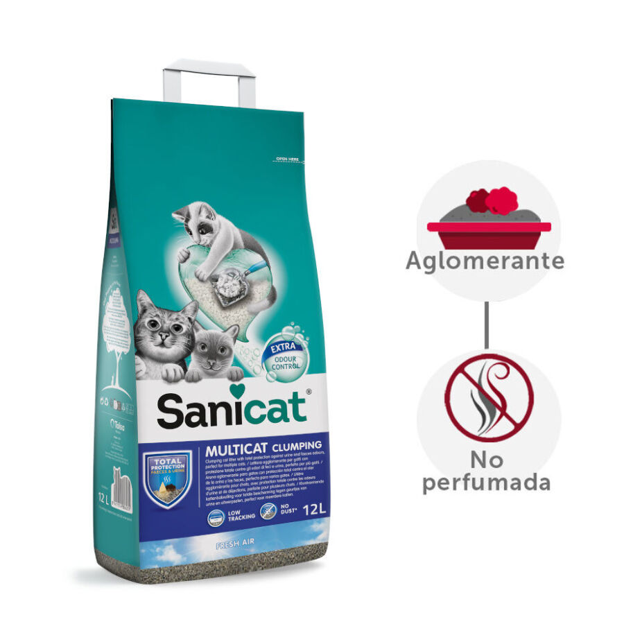 12 L Sanicat Multicat Cumpling Areia Fresh Air para gatos, , large Imagem n&uacute;mero 2