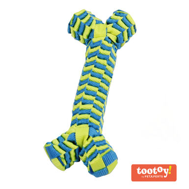 Tootoy! Pull Braided Nylon Bone mordedor de corda para cães