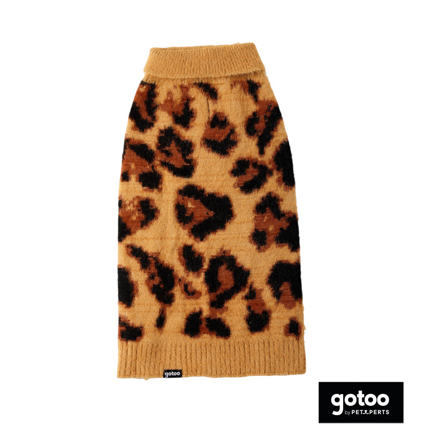Gotoo Camisola de Malha com Padr&atilde;o Leopardo para c&atilde;es, , large Imagem n&uacute;mero 2