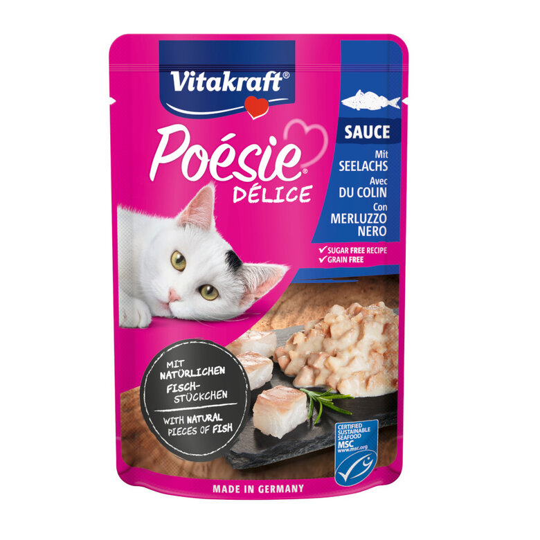 comida-humeda-gatos-salmon-vitakraft-poesie_VIT39540 Imagem número 1 Vitakraft Poésie Pouch salmón en salsa comida para gatos Imagem número 1