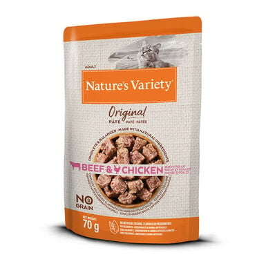 Nature's Variety Adult Original buey y pollo sobre para gatos