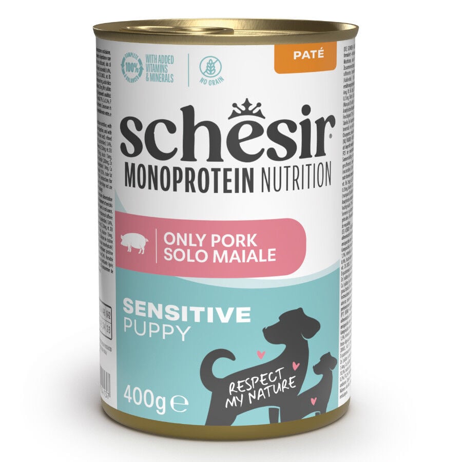 Schesir Monoprotein Comida h&uacute;mida de porco em lata para cachorros, , large Imagem n&uacute;mero 1
