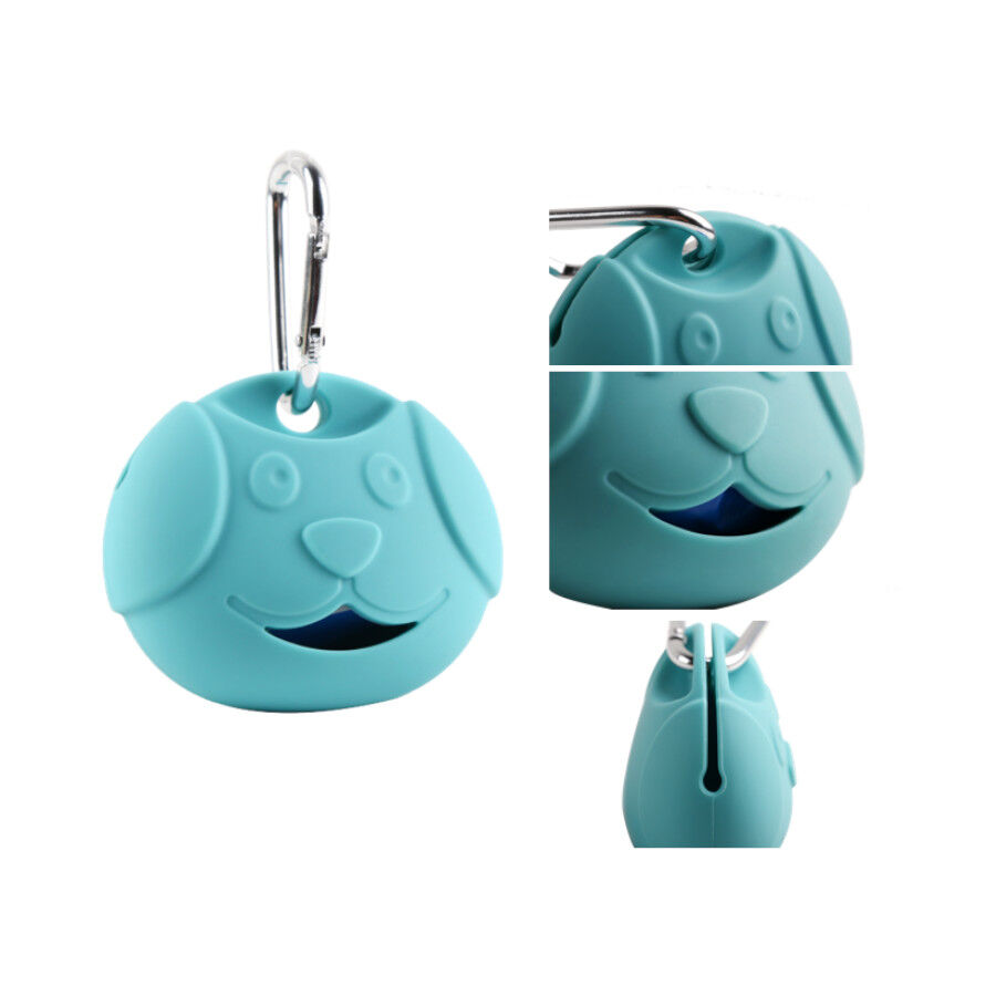 Gotoo Porta sacos de silicone azul para c&atilde;es, , large Imagem n&uacute;mero 3