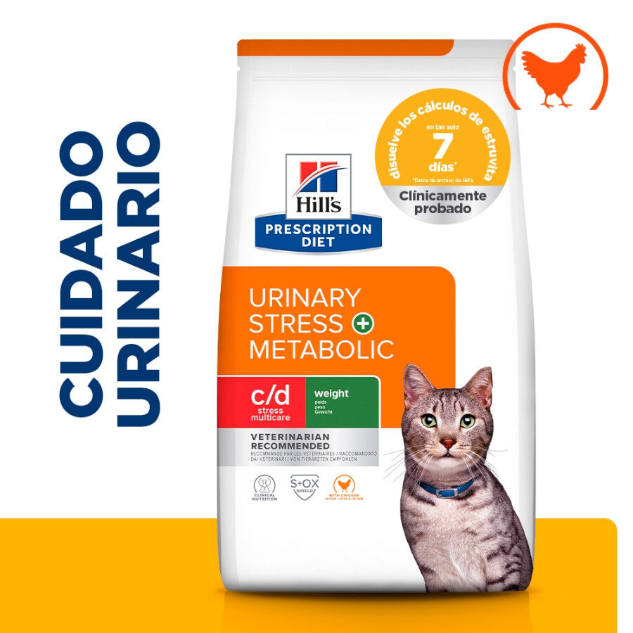 8 kg Hill's Prescription Diet c/d Multicare Stress + Metabolic ra&ccedil;&atilde;o para gatos, , large Imagem n&uacute;mero 2