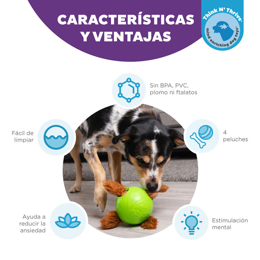 Outward Hound Snuffle n&rsquo; Treat Bola Interativa Porta-Snacks para c&atilde;es, , large Imagem n&uacute;mero 6
