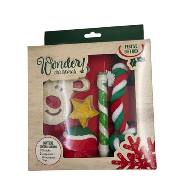 Wonder Christmas Caixa de presente de snacks de Natal para cães 