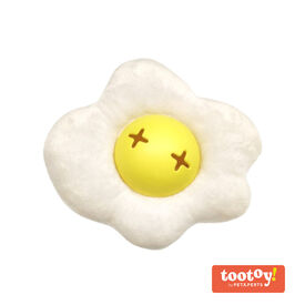 Tootoy! Comfort Fried Egg Cuddler peluche porta-snacks para cães