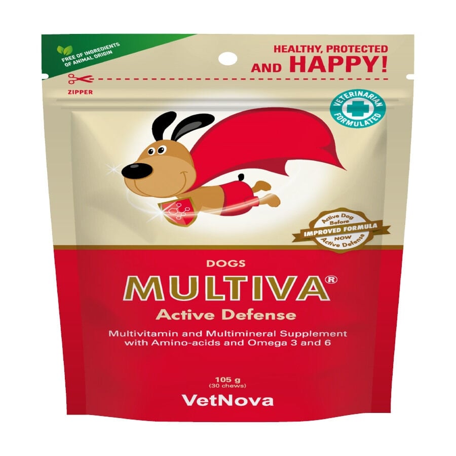 30 uds. Vetnova Multiva Active Defense Multivitam&iacute;nico para c&atilde;es, , large Imagem n&uacute;mero 1
