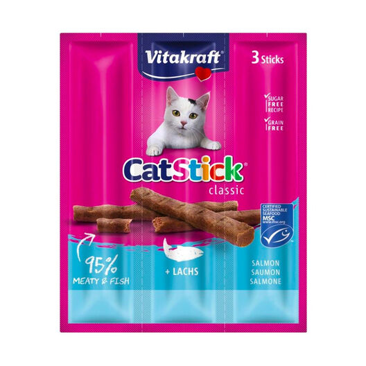 Vitakraft Cat Stick Classic de Salmão para Gatos, , large image number null