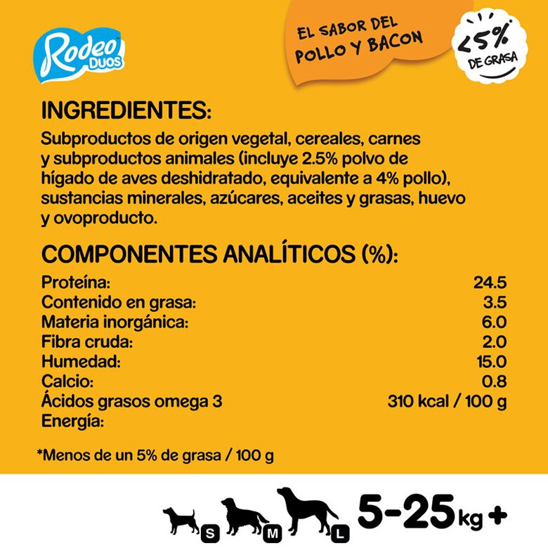 123 g Pedigree Rodeo Duos Snacks Frango e Bacon para Cães,  Imagem número 3 123 g Pedigree Rodeo Duos Snacks Frango e Bacon para Cães, , large Imagem número 3