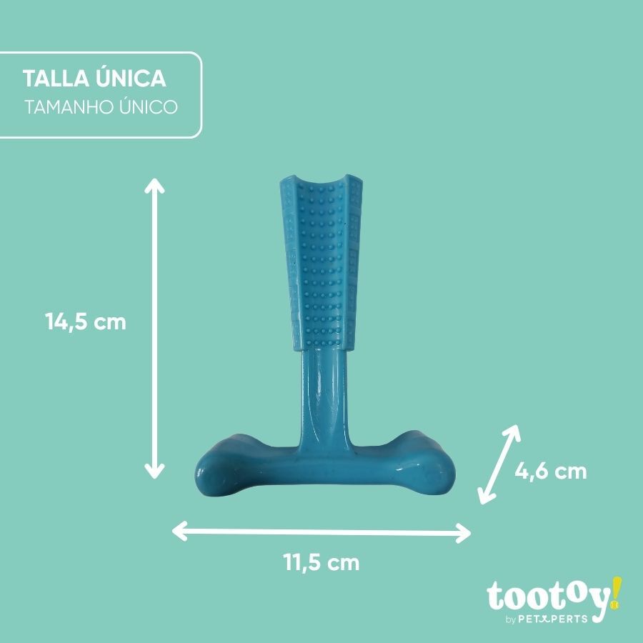 Tootoy! Puppy Mordedor Osso em T Azul para cachorros, , large Imagem n&uacute;mero 3