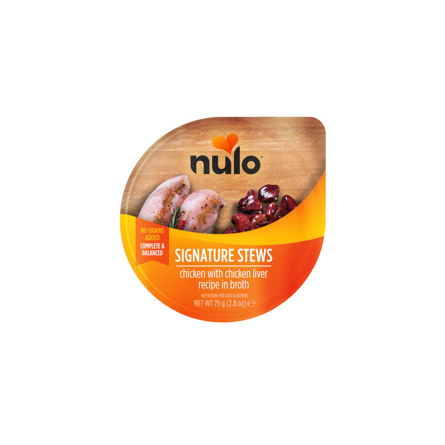 79 g Nulo Signature Stews Frango com F&iacute;gado de Frango em terrina para gatos, , large Imagem n&uacute;mero 1