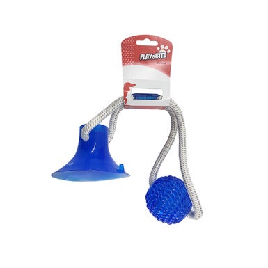 Play&Bite Solution Pelota Azul com Corda para cães