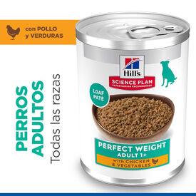 Hill's Adult Perfect Weight Frango e legumes lata para cães