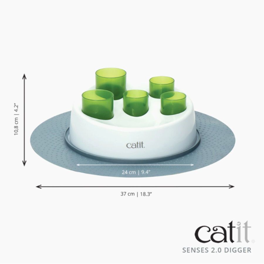 Catit Senses 2.0 Digger Comedouro Antivoracidade para gatos, , large Imagem n&uacute;mero 6