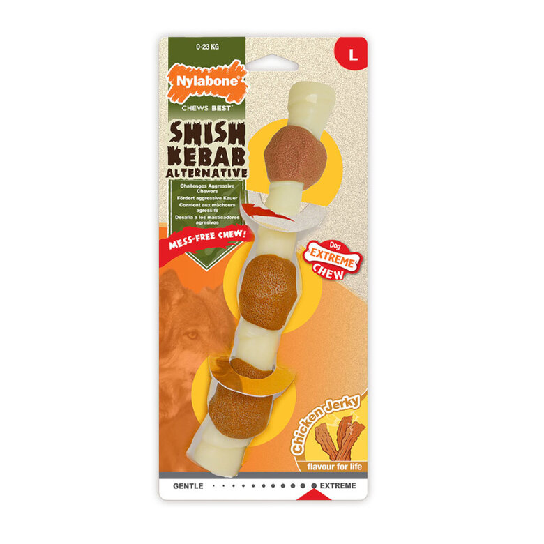 Nylabone Extreme Chew Shish Kebab Alternative Mordedor Resistente com Sabor a Frango para cães,  Imagem número 5 Nylabone Extreme Chew Shish Kebab Alternative Mordedor Resistente com Sabor a Frango para cães, , large Imagem número 5
