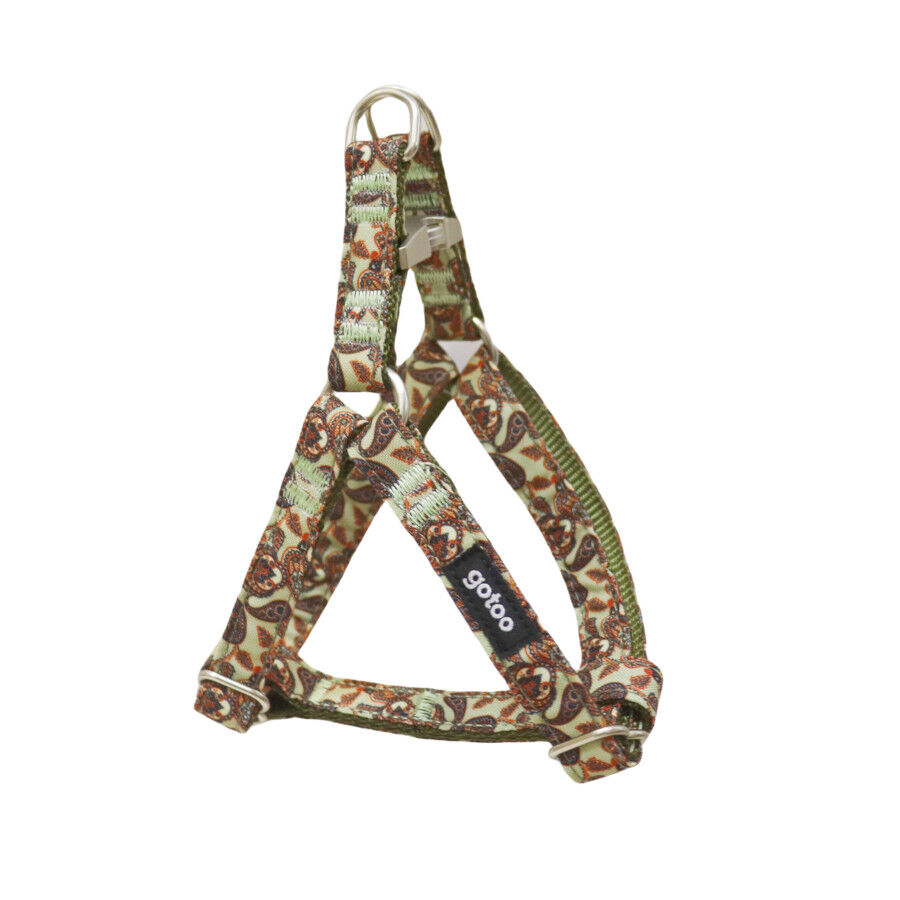 Gotoo Peitoral Estampado Caxemira Caqui para C&atilde;es, , large Imagem n&uacute;mero 1