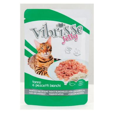 Vibrisse Jelly Atum e Peixe Branco em Galeia saqueta para gatos