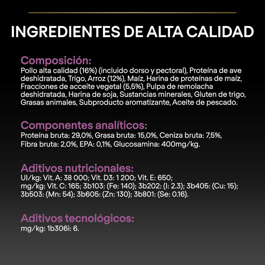 14 kg Pro Plan Adult Medium Y Large Frango ra&ccedil;&atilde;o para c&atilde;es seniores, , large Imagem n&uacute;mero 4