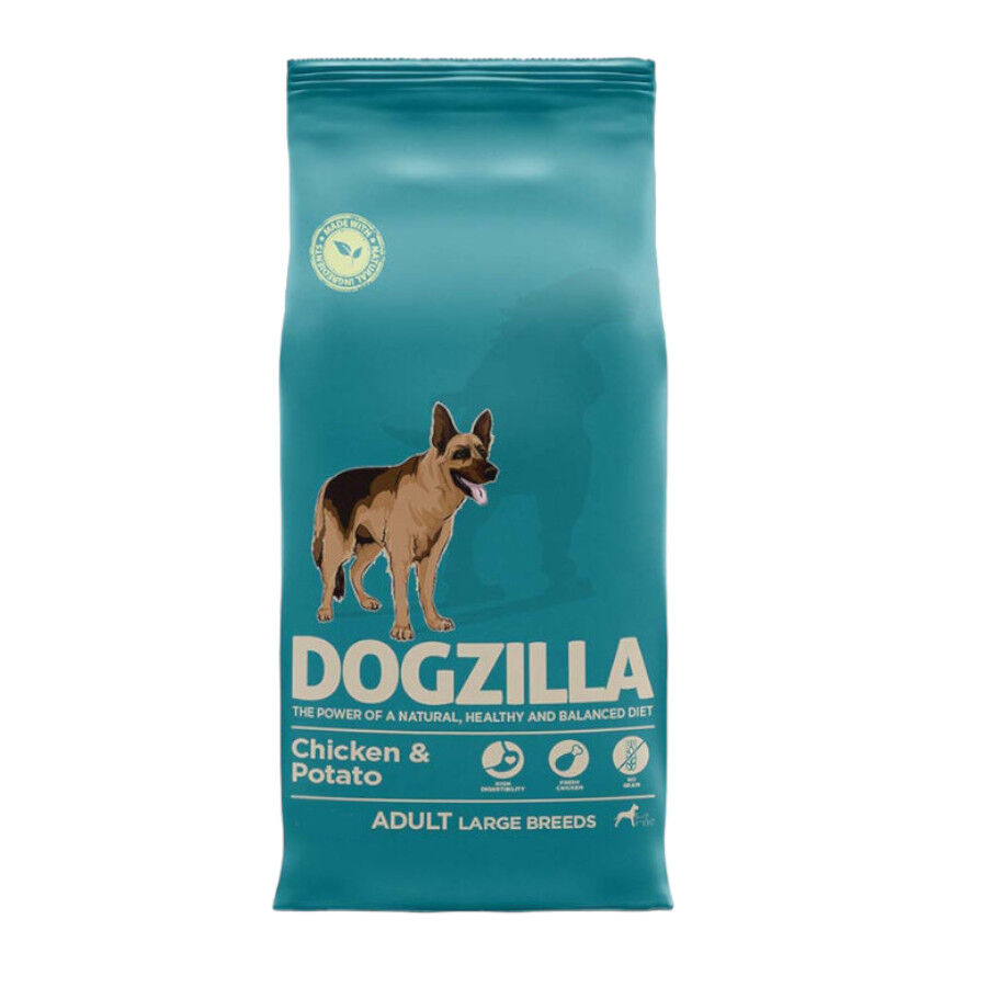 12 kg Dogzilla Grain Free Ra&ccedil;as Grandes Adult Frango, , large Imagem n&uacute;mero 1