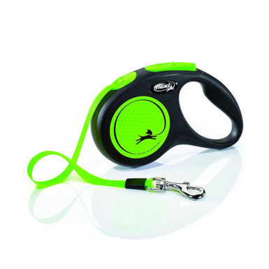 Flexi New Neon Trela extensível verde para cães
