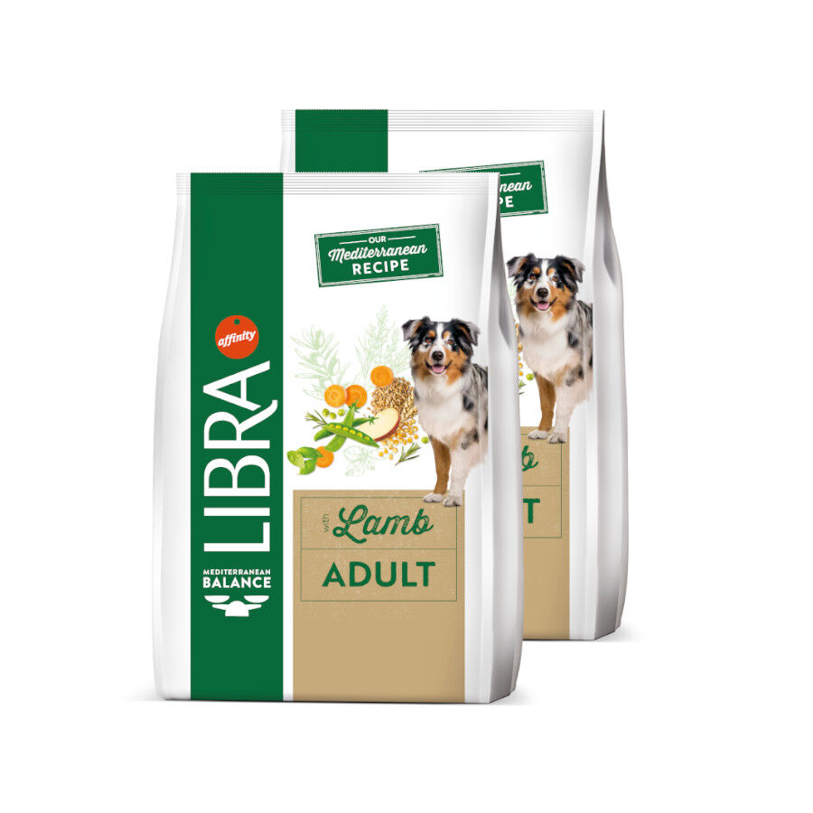 2 x 14 kg Libra Adult Cordeiro ra&ccedil;&atilde;o para c&atilde;es Pack poupan&ccedil;a!, , large Imagem n&uacute;mero 1