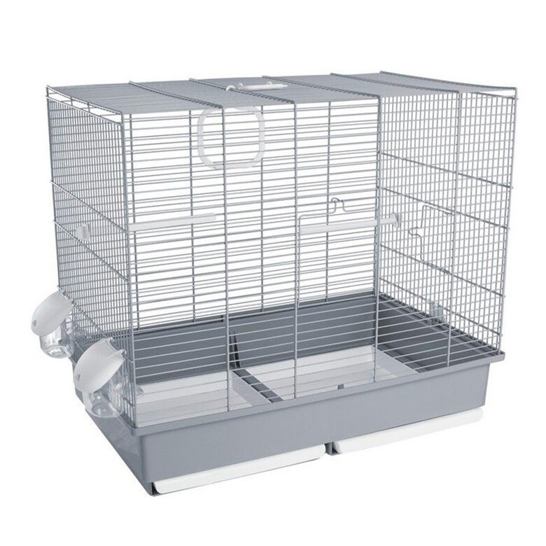Voltregà 614 Gaiola cinza com porta frontal e lateral para pássaros,  Imagem número 1 Voltregà 614 Gaiola cinza com porta frontal e lateral para pássaros, , large Imagem número 1