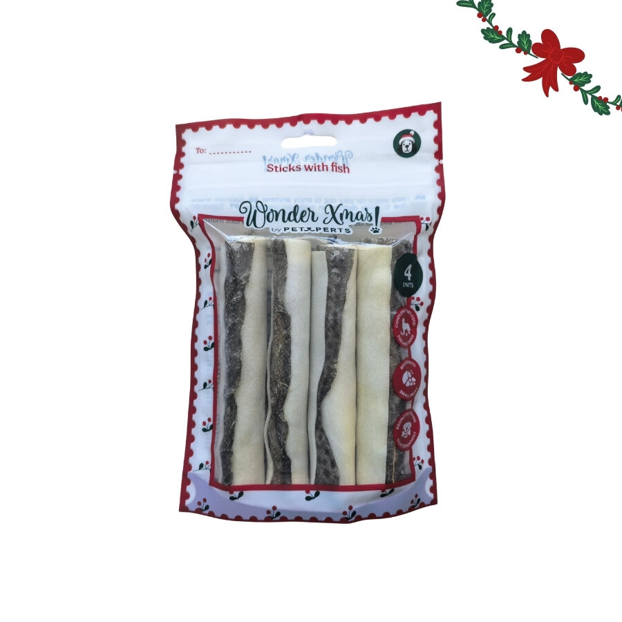 4 uns. Wonder Christmas Palitos com Peixe snacks para c&atilde;es, , large Imagem n&uacute;mero 5