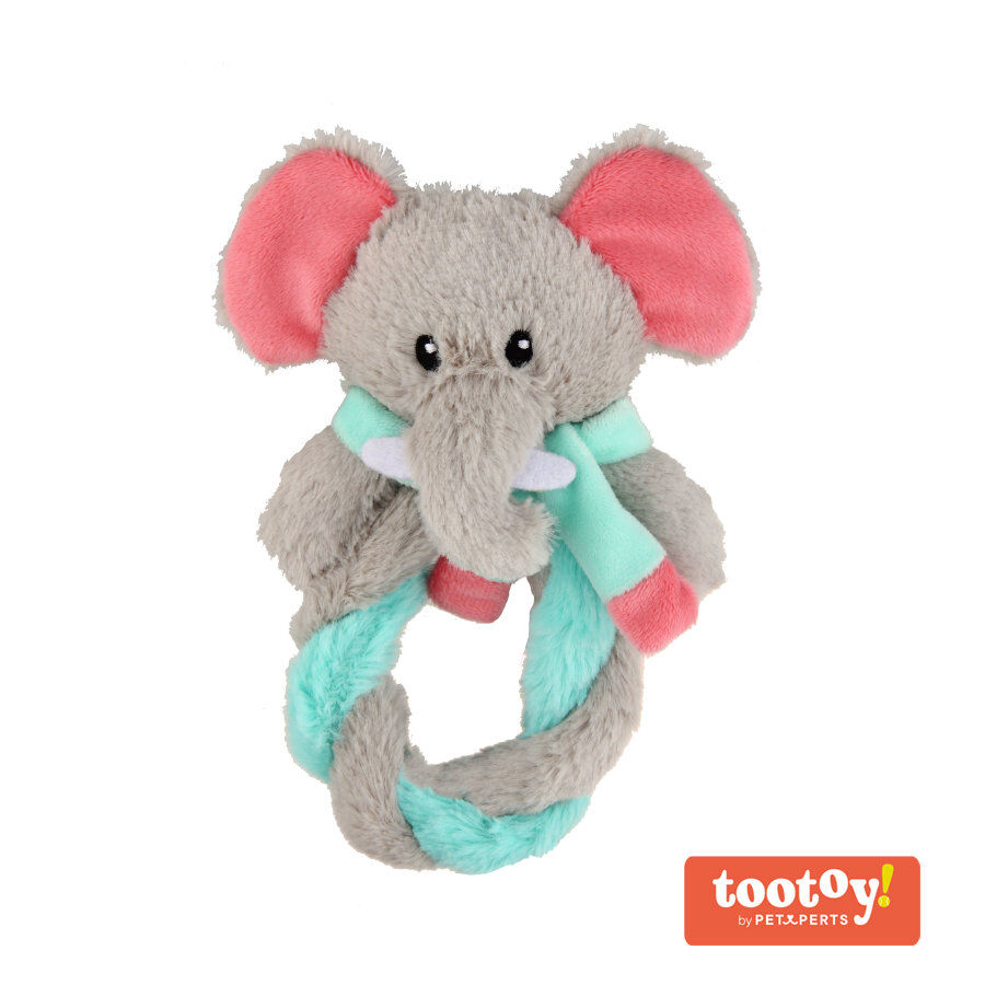 Tootoy! Puppy Elephant Ring Cuddler peluche para cachorros, , large Imagem n&uacute;mero 1